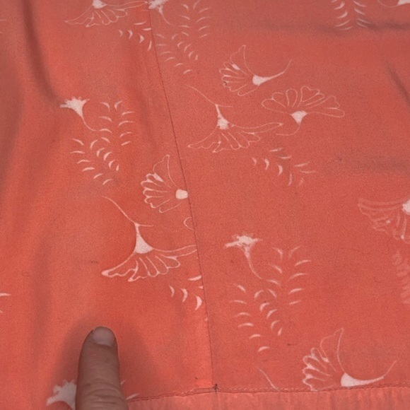 Vintage 90’s Peach Sundress with White Floral Print Sz Med - Picture 12 of 13